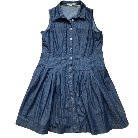 Boden Blue Denim Mini Dress - Picture 1 of 10